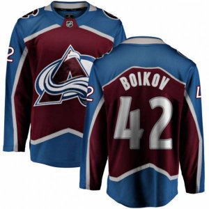 Colorado Avalanche #42 Sergei Boikov Fanatics Branded Maroon Home Breakaway NHL Jersey