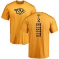Nashville Predators #2 Anthony Bitetto Gold One Color Backer T-Shirt