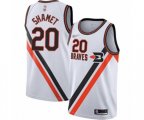 Los Angeles Clippers #20 Landry Shamet Authentic White Hardwood Classics Finished Basketball Jersey
