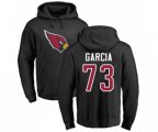 Arizona Cardinals #73 Max Garcia Black Name & Number Logo Pullover Hoodie