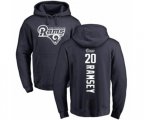 Los Angeles Rams #20 Jalen Ramsey Navy Blue Backer Pullover Hoodie