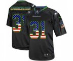 Seattle Seahawks #31 Kam Chancellor Elite Black USA Flag Fashion Football Jersey