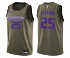 Sacramento Kings #25 Justin Jackson Swingman Green Salute to Service NBA Jersey