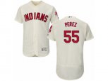 Cleveland Indians #55 Roberto Perez Cream Flexbase Authentic Collection MLB Jersey