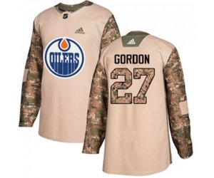 Edmonton Oilers #27 Boyd Gordon Authentic Camo Veterans Day Practice NHL Jersey