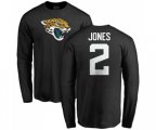 Jacksonville Jaguars #2 Landry Jones Black Name & Number Logo Long Sleeve T-Shirt