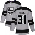 Los Angeles Kings #31 Peter Budaj Premier Gray Alternate NHL Jersey