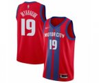 Detroit Pistons #19 Sviatoslav Mykhailiuk Authentic Red Basketball Jersey - 2019-20 City Edition