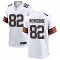 Cleveland Browns Retired Player #82 Ozzie Newsome Nike White Away Vapor Limited Jersey