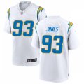 Los Angeles Chargers #93 Justin Jones Nike White Vapor Limited Jersey
