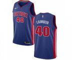 Detroit Pistons #40 Bill Laimbeer Swingman Royal Blue Road Basketball Jersey - Icon Edition