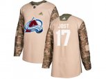 Colorado Avalanche #17 Tyson Jost Camo Authentic 2017 Veterans Day Stitched NHL Jersey