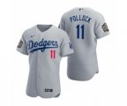Los Angeles Dodgers A.J. Pollock Nike Gray 2020 World Series Authentic Jersey