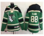 Chicago Blackhawks #88 Patrick Kane Green Sawyer Hooded Sweatshirt Stitched NHL Jersey