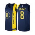 Indiana Pacers #8 Justin Holiday Swingman Navy Blue Basketball Jersey - City Edition