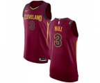 Cleveland Cavaliers #3 George Hill Authentic Maroon NBA Jersey - Icon Edition