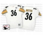 Pittsburgh Steelers #36 Jerome Bettis White Authentic Throwback Football Jersey