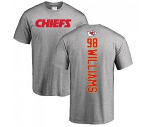 Kansas City Chiefs #98 Xavier Williams Ash Backer T-Shirt