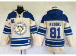 Pittsburgh Penguins #81 Phil Kessel Cream Sawyer Hooded Sweatshirt Stitched NHL Jersey