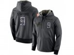 Detroit Lions #9 Matthew Stafford Stitched Black Anthracite Salute to Service Player Performance Hoodie
