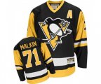 CCM Pittsburgh Penguins #71 Evgeni Malkin Authentic Black Throwback NHL Jersey