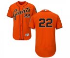 San Francisco Giants #22 Will Clark Orange Alternate Flex Base Authentic Collection Baseball Jersey