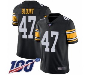 Pittsburgh Steelers #47 Mel Blount Black Alternate Vapor Untouchable Limited Player 100th Season Football Jersey