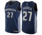 Detroit Pistons #27 Zaza Pachulia Swingman Navy Blue NBA Jersey - City Edition