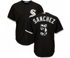 Chicago White Sox #5 Yolmer Sanchez Authentic Black Team Logo Fashion Cool Base Baseball Jersey
