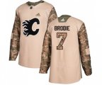 Calgary Flames #7 TJ Brodie Authentic Camo Veterans Day Practice Hockey Jersey