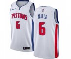 Detroit Pistons #6 Terry Mills Swingman White Home NBA Jersey - Association Edition