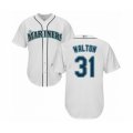 Seattle Mariners #31 Donnie Walton Authentic White Home Cool Base Baseball Player Jersey