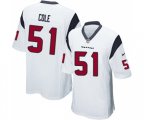 Houston Texans #51 Dylan Cole Game White Football Jersey