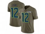 Seattle Seahawks 12th Fan Limited Olive 2017 Salute to Service NFL Jersey