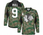 Chicago Blackhawks #9 Bobby Hull Authentic Camo Veterans Day Practice NHL Jersey