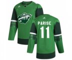 Minnesota Wild #11 Zach Parise 2020 St. Patrick's Day Stitched Hockey Jersey Green