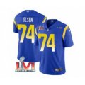 Los Angeles Rams #74 Merlin Olsen Royal 2022 Super Bowl LVI Vapor Limited Stitched Jersey