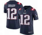 New England Patriots #12 Tom Brady Limited Navy Blue Rush Vapor Untouchable Football Jersey