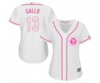 Women's Texas Rangers #13 Joey Gallo Replica White Fashion Cool Base Baseball Jersey