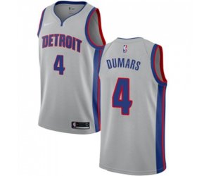 Detroit Pistons #4 Joe Dumars Swingman Silver Basketball Jersey Statement Edition