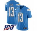 Los Angeles Chargers #13 Keenan Allen Electric Blue Alternate Vapor Untouchable Limited Player 100th Season Football Jersey