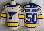 St. Louis Blues #50 Jordan Binnington Cream 2022 Winter Classic Authentic Player Jersey