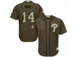 Philadelphia Phillies #14 Pete Rose Authentic Green Salute to Service MLB Jersey