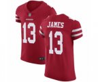 San Francisco 49ers #13 Richie James Red Team Color Vapor Untouchable Elite Player Football Jersey
