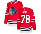 Chicago Blackhawks #78 Nathan Noel Authentic Red Fashion Gold NHL Jersey