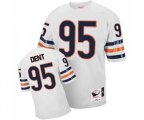 Mitchell and Ness Chicago Bears #95 Richard Dent White Authentic Throwback Football Jersey