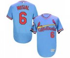 St. Louis Cardinals #6 Stan Musial Light Blue Flexbase Authentic Collection Cooperstown Baseball Jersey