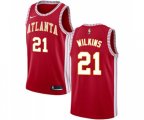 Atlanta Hawks #21 Dominique Wilkins Authentic Red Basketball Jersey Statement Edition