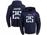 Tennessee Titans #25 Adoree' Jackson Navy Blue Name & Number Pullover NFL Hoodie