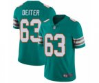 Miami Dolphins #63 Michael Deiter Aqua Green Alternate Vapor Untouchable Limited Player Football Jersey